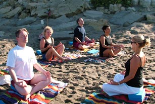 Yoga on the beach